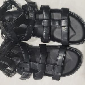 Stylish Black Multi-Strap Sandals